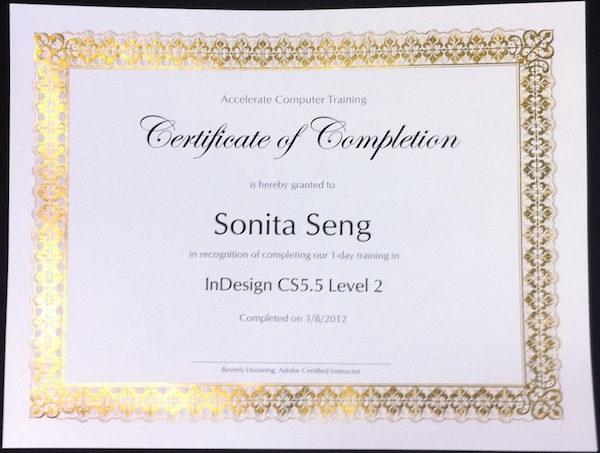 Certificate of Completion